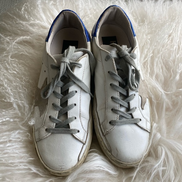 Golden Goose White and Blue Sneakers - Picture 3 of 4